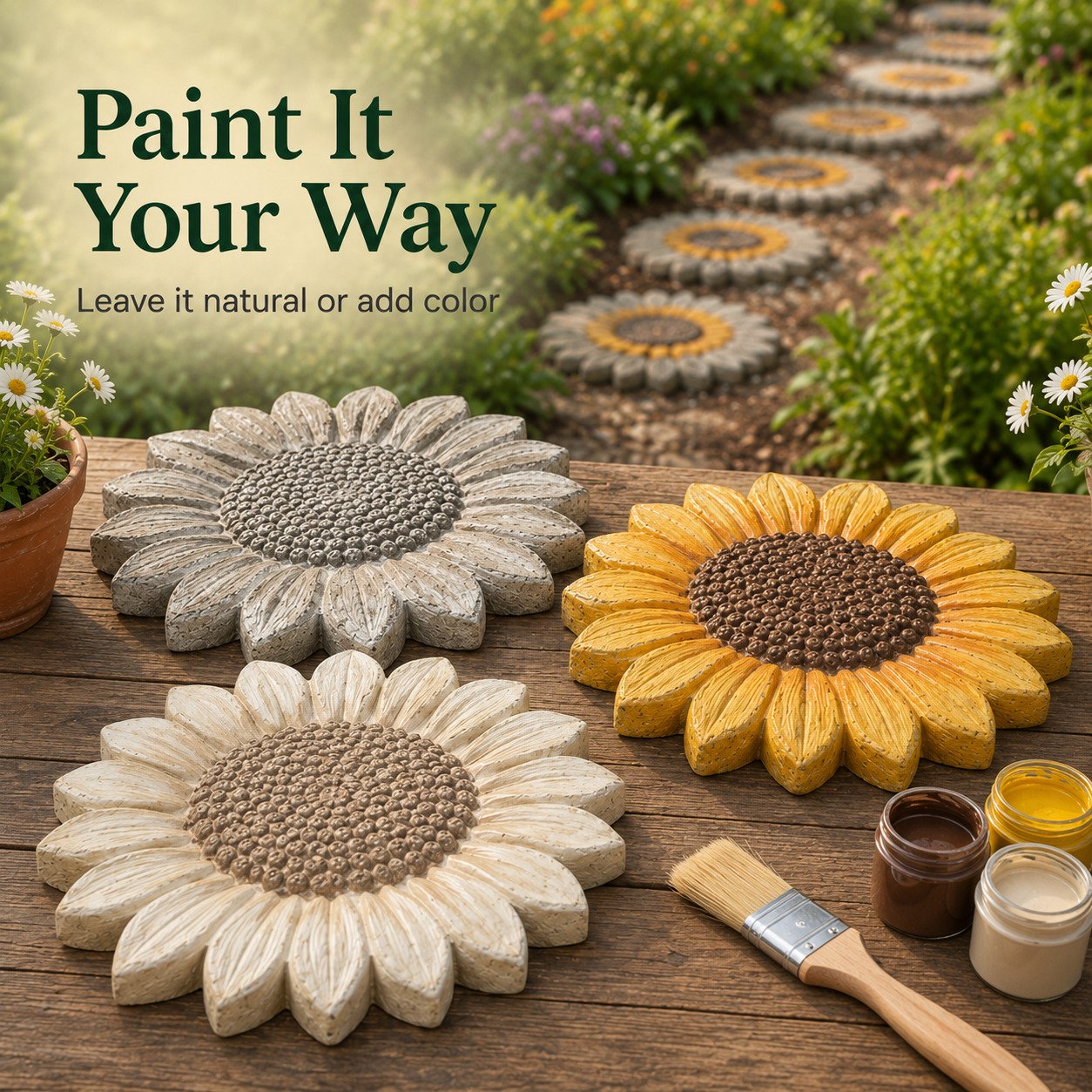💥 LAST DAY 70% OFF - 🌻 Reusable Sunflower Stepping Stone Mold (📦Buy 2 Free Shipping)