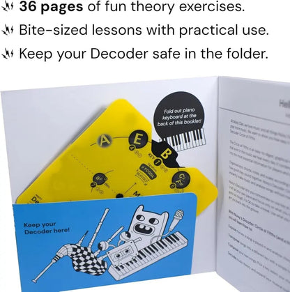 🎵 Master Music Theory Faster | Circle of Fifths Decoder & 36-Page Workbook Set