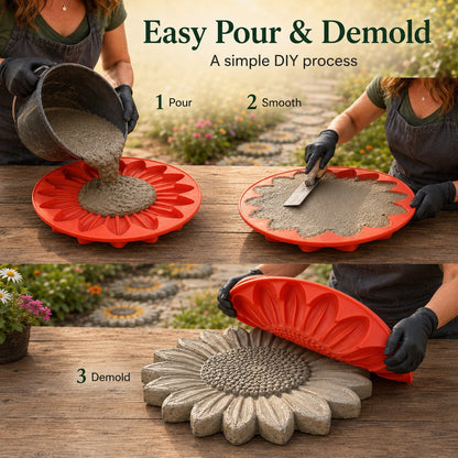 💥 LAST DAY 70% OFF - 🌻 Reusable Sunflower Stepping Stone Mold (📦Buy 2 Free Shipping)