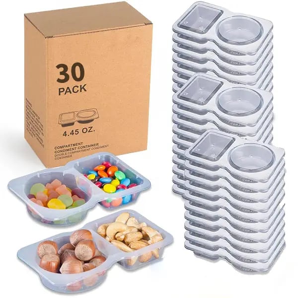 🔥HOT SALE 50% OFF🔥Double Compartment Snack Containers With Lids