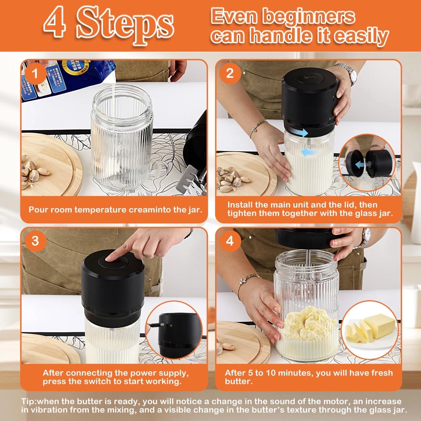 Electric Butter Churn – One-Touch Butter Maker in 5–10 Mins