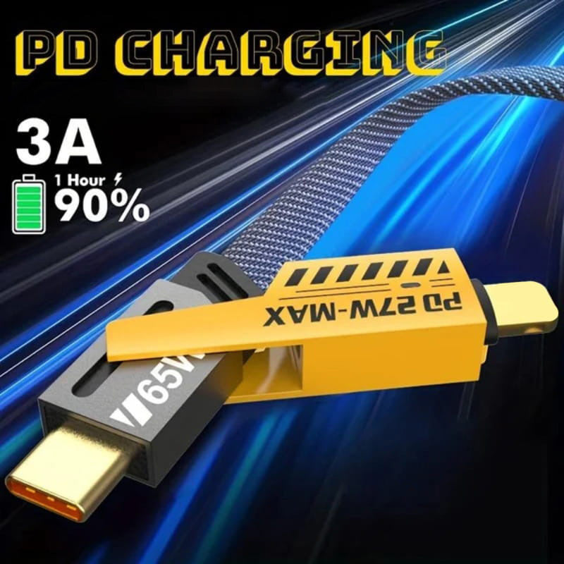 💥NEW HOT SALE💥4 in 1 PD 27W 65W Fast Charging Cable