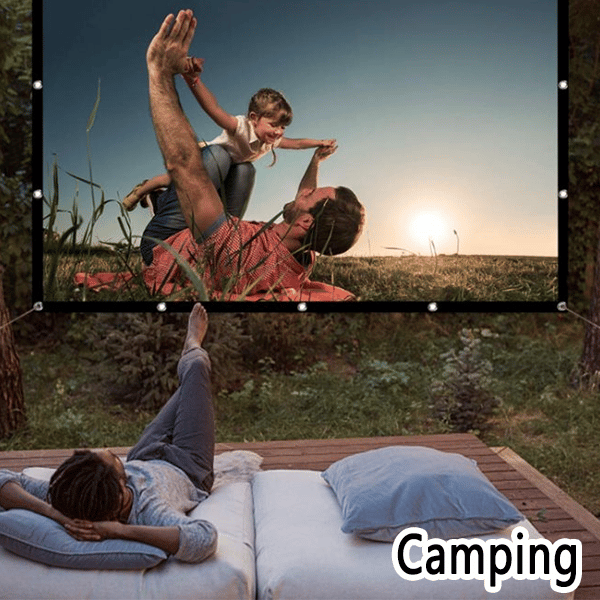 🎬 60% OFF HOT SALE! ✨ Giant Portable Outdoor Cinema Screen - 4K HD Projection with Adjustable Stand for Outdoor Parties 🌟🌙