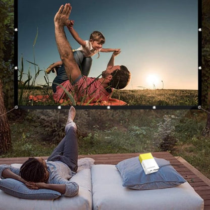 🎬 60% OFF HOT SALE! ✨ Giant Portable Outdoor Cinema Screen - 4K HD Projection with Adjustable Stand for Outdoor Parties 🌟🌙
