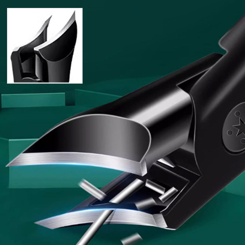 🔥New Hot Selling💥Wide Mouth Angled Nail Clippers --🍃Anti-Splash & Heavy Duty✨