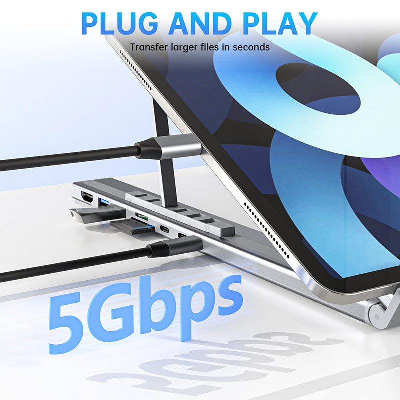 🔥Limited Time Promotion 50% OFF💥Limited-time offer-USB-C Docking Station Laptop Stand with 4K HDMI