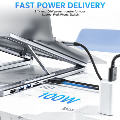 🔥Limited Time Promotion 50% OFF💥Limited-time offer-USB-C Docking Station Laptop Stand with 4K HDMI