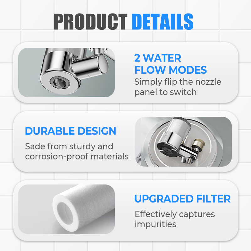 🔥 NEW! 720° Rotating Faucet Filter Nozzle Set – Clean Water & Perfect Spray in One! 💦✨