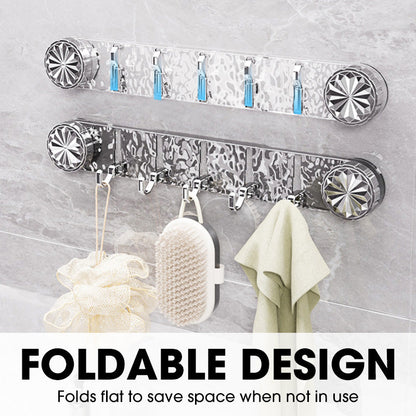 🚪【No-drill wonder! Super strong five-hook hanger】Say goodbye to clutter and tidy up in a second!