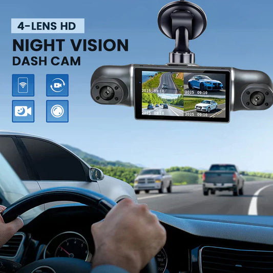 🔥2026 HOT SALE💞50K+ SOLD!📹⚖️ Protect Yourself with Video Evidence  4-Lens Dash Cam with Front, Rear & Side Coverage