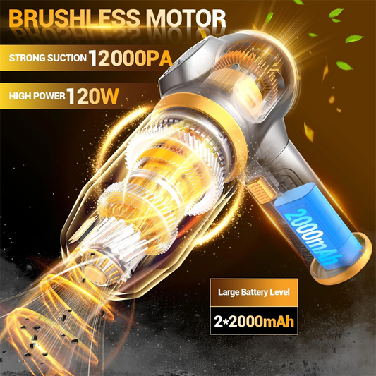 🔋🧹 Cordless Car Handheld Vacuum Cleaner 4-in-1 💨✨ – powerful, compact & versatile for car & home.