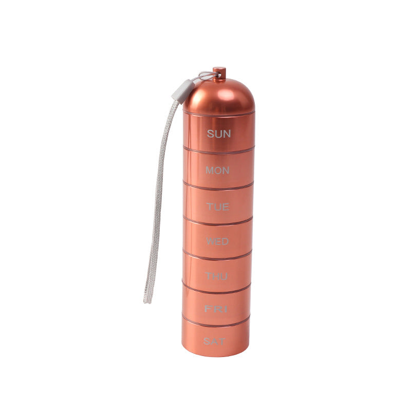 🔥HOT SALE 50% OFF✨7-Day Waterproof Portable Metal Travel Pill Organizer