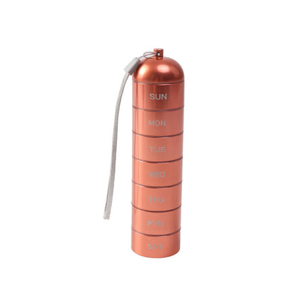 🔥HOT SALE 50% OFF✨7-Day Waterproof Portable Metal Travel Pill Organizer
