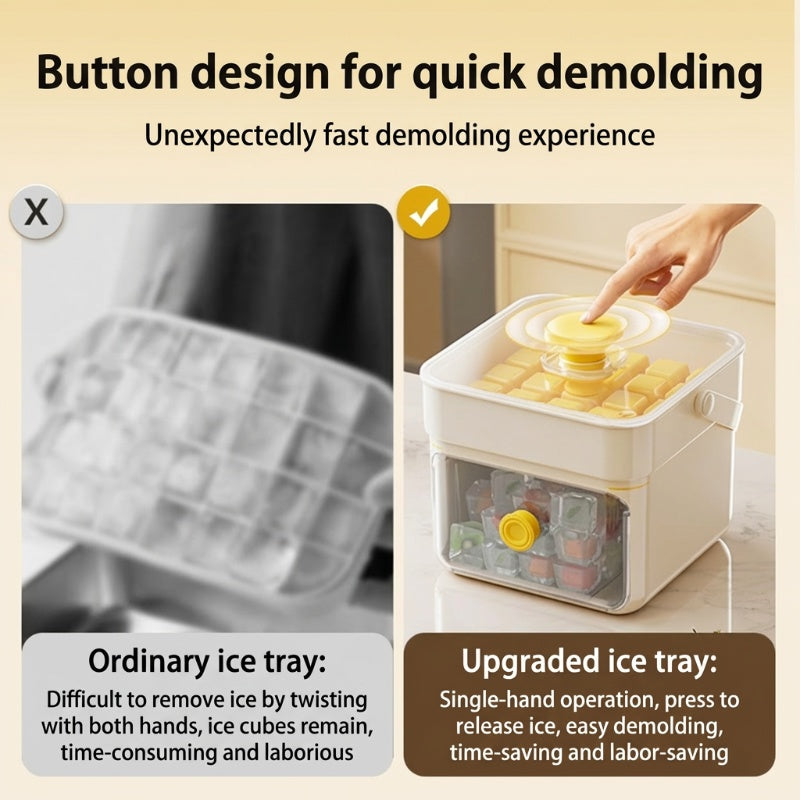 🔥HOT SALE 50%OFF🔥⏱️ Instant Ice Cubes in Seconds – Just Press & Release! 🧊✨