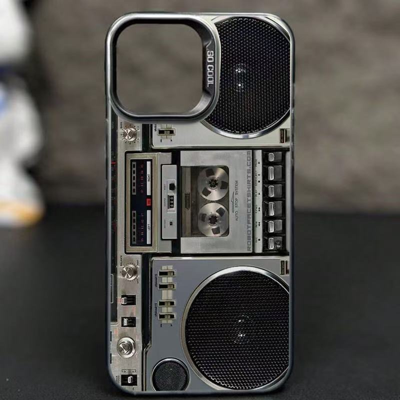 🔥Hot Sale 50% OFF🌟📼 Retro Cassette Player Pattern Silicone Phone Case Applicable to the iPhone