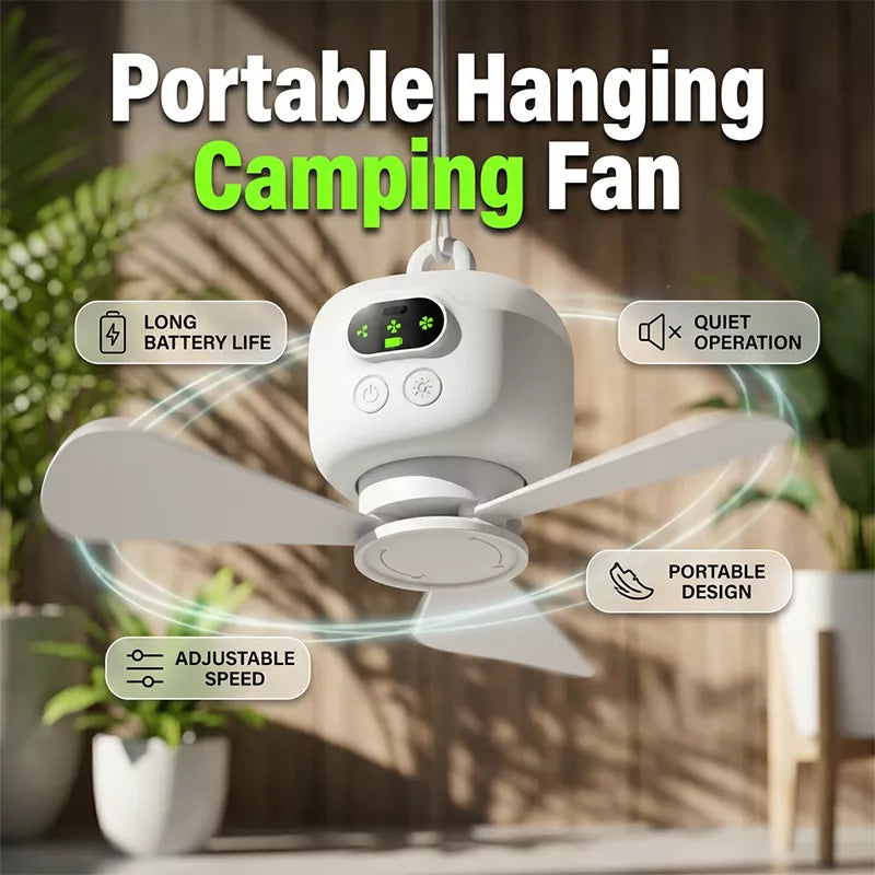 ⏰ Limited-time offer: 50% OFF🌬️✨Rechargeable Ceiling Fan with LED Light