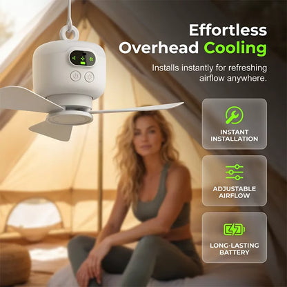 ⏰ Limited-time offer: 50% OFF🌬️✨Rechargeable Ceiling Fan with LED Light