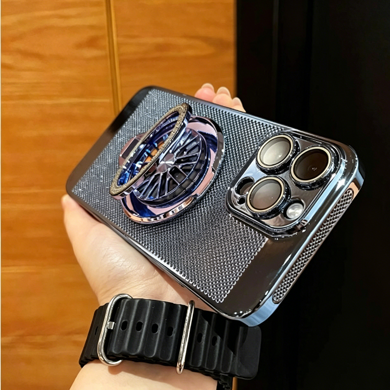 📱LIMITED TIME 50% OFF!🔥Magnetic Gyro Ring Stand Cooling Phone Case